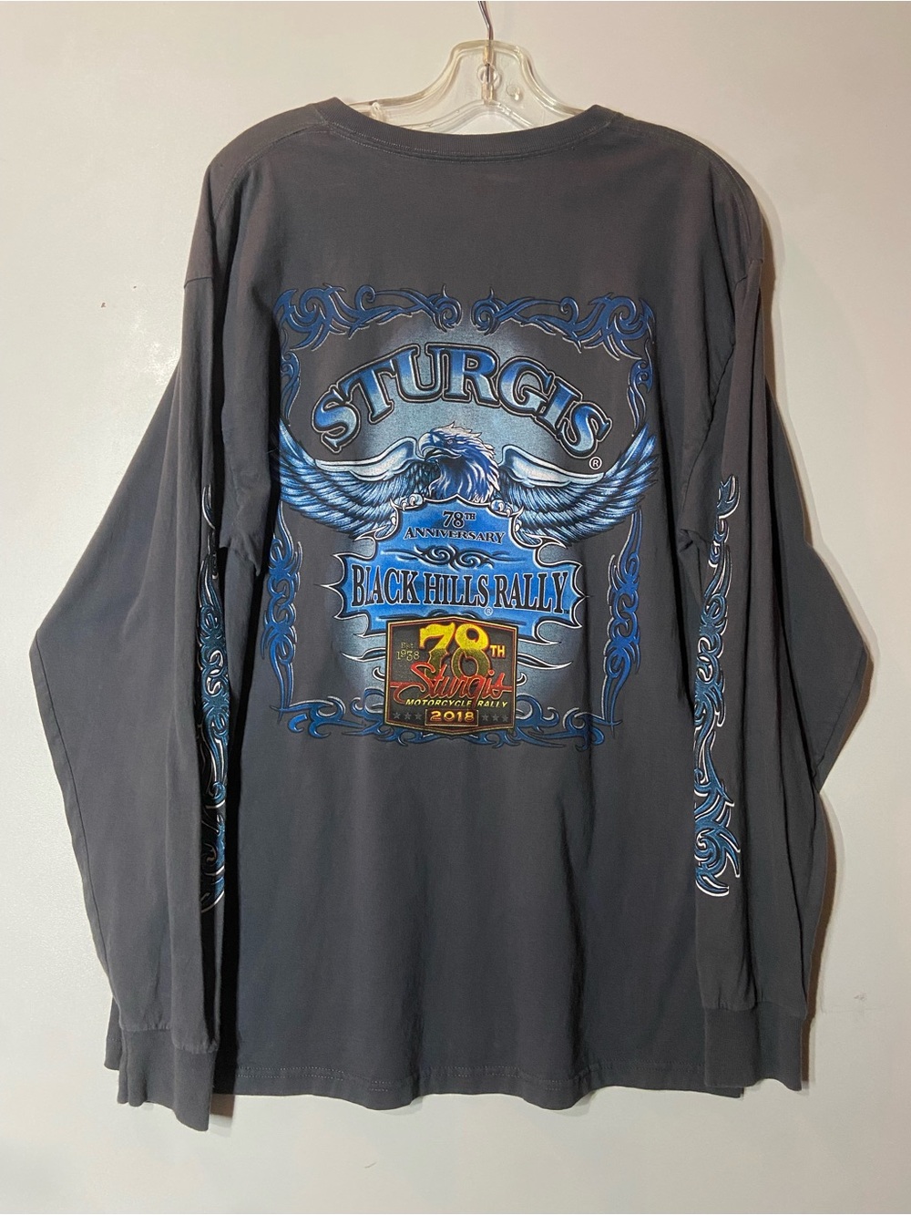 Sturgis Black Hills Rally 78th Anniversary Long Sleeve Shirt - Black